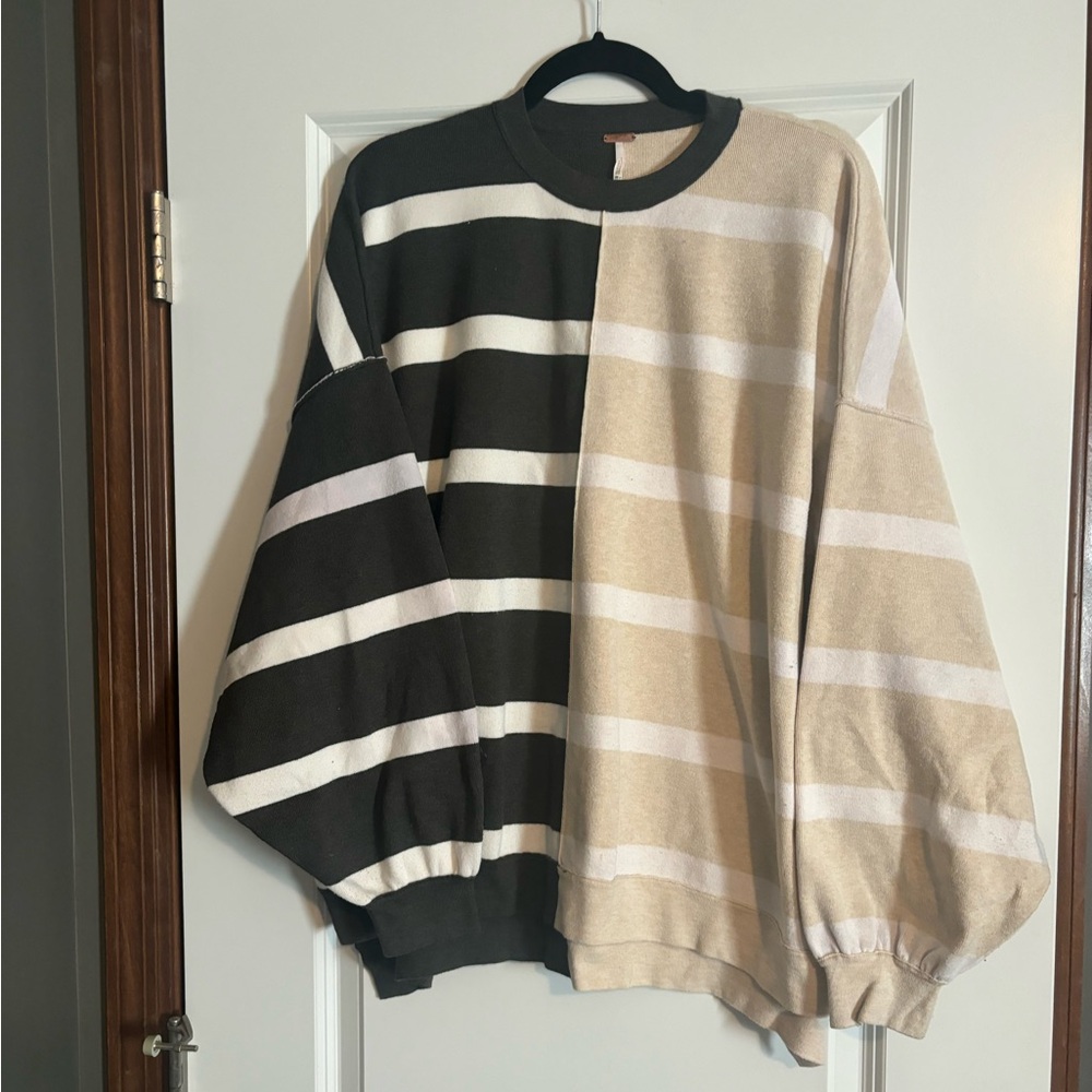 Free People Uptown Stripe Crewneck